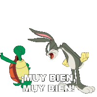 Muy Bien Muy Bien Bugs Bunny Sticker - Muy Bien Muy Bien Bugs Bunny Tortuga Cecil Stickers