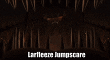 a blurred image of a monster with the words larfleeze jumpscare at the bottom