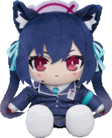 a stuffed animal with a cat ear and a badge that says ' nurse ' on it