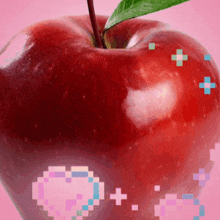 Red Apple Hearts GIF - Red Apple Hearts Pink GIFs