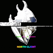 a drawing of a heart with the words north client written below it