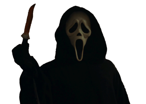 Bloody Knife Ghostface Sticker - Bloody Knife Ghostface Scream Stickers