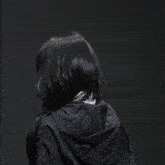 a close up of a woman 's face with the words no way visible