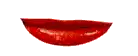 a close up of a woman 's mouth with red lipstick and white teeth