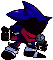 a cartoon sonic the hedgehog is giving a thumbs up and holding a microphone .
