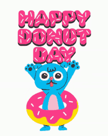 Happy National Donut Day Happy National Doughnut Day GIF - Happy National Donut Day Happy National Doughnut Day Doughnut Day GIFs