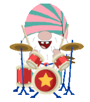 Gnome Rock Band Sticker - Gnome Rock Band Rock & Roll Stickers