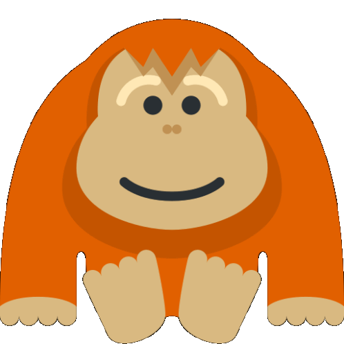 Orangutan Orangiftan Sticker - Orangutan Orangiftan Monke Stickers