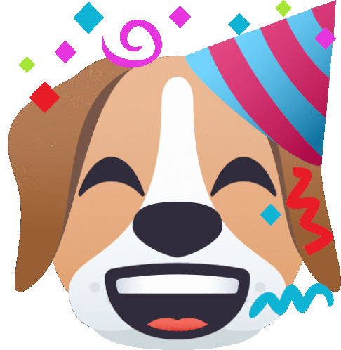Party Time Dog Sticker - Party Time Dog Joypixels Stickers