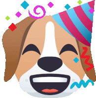 Party Time Dog Sticker - Party Time Dog Joypixels Stickers