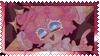 a picture of a girl with pink hair and blue eyes .