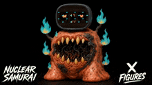 a nuclear samurai x figure is displayed on a dark background