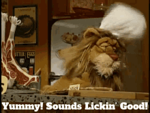 Between The Lions Theo Lion GIF - Between The Lions Theo Lion Yummy GIFs