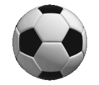 a black and white soccer ball is spinning on a white background