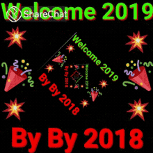 Welcome2019 Bye2018 GIF - Welcome2019 Bye2018 हैप्पीन्यूईयर GIFs