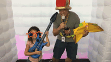 Father And Daughter Rockstar GIF - Father And Daughter Rockstar Sing GIFs