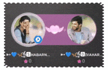 a picture of a man and a woman with the name shabarn