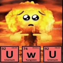 Uwu Uranium Tungsten Uranium GIF - Uwu Uranium Tungsten Uranium Atomic Bomb GIFs