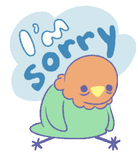 Im Sorry Im Sorry Bird Sticker - Im Sorry Im Sorry Bird Choco Stickers