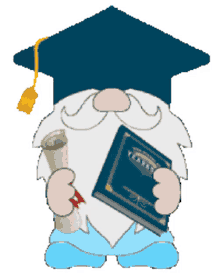 animated school gnome high school graduate congratulations