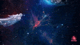 a dragon is flying through space with the words " at ng " above it