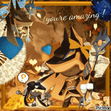 a picture of a robot with the words you 're amazing
