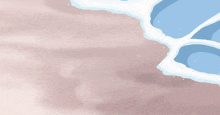 a drawing of a pool with waves coming in