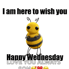 I Am Here To Wish You Happy Wednesday Bee GIF