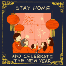 Stay Home And Celebrate The New Year Stay At Home GIF - Stay Home And Celebrate The New Year New Year Celebrate The New Year GIFs