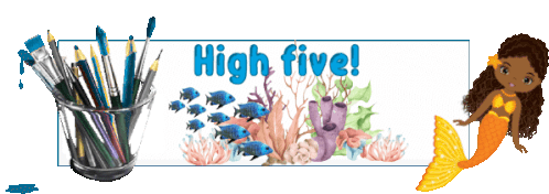 Animated Sticker Mermaid Sticker - Animated Sticker Mermaid High Five Stickers