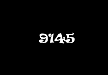 the number 9145 is on a black background .