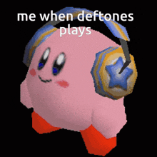 Kirby Headset GIF - Kirby Headset Deftones GIFs