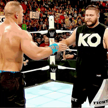 John Cena Kevin Owens GIF - John Cena Kevin Owens Handshake GIFs