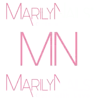 marilyn mn and marilyn are written in pink letters