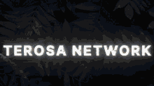 a dark background with a few leaves in the background and the word tester in white