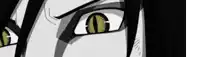 a close up of a person 's eyes with a black background and yellow eyes .