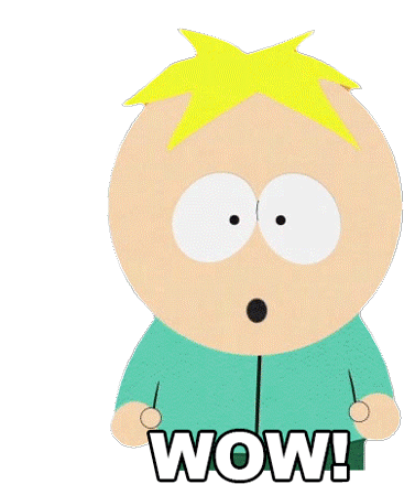 Wow Butters Stotch Sticker - Wow Butters Stotch South Park Stickers