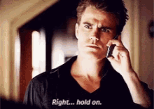 Stefan Salvatore Hold On GIF - Stefan Salvatore Hold On Paul Wesley GIFs