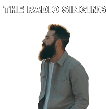 The Radio Singing Jordan Davis Sticker - The Radio Singing Jordan Davis Slow Dance In A Parking Lot Song Stickers