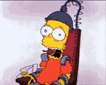 The Simpsons Electric Chair GIF - The Simpsons Electric Chair Electrocution GIFs