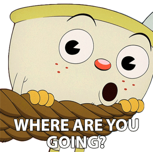 Where Are You Going Bowlboy Sticker - Where Are You Going Bowlboy The Cuphead Show Stickers