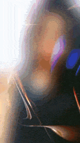 a computer generated image of a person 's face with a swirl of colors
