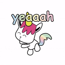 unicorn cute horse rainbow yeah