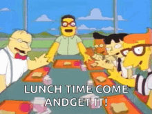 The Simpsons Nerds GIF - The Simpsons Nerds Lunch Time GIFs