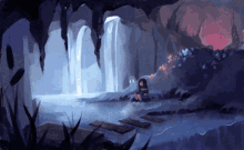 Waterfall Cave GIF - Waterfall Cave Grass GIFs