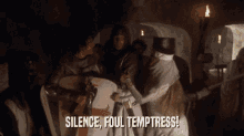 Monty Python Silence GIF - Monty Python Silence Foul Temptress GIFs