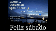 a picture of a lake with the words vamos a comenzar este noche