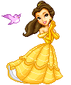 Beauty And The Beast Belle Sticker - Beauty And The Beast Belle Pixel Stickers