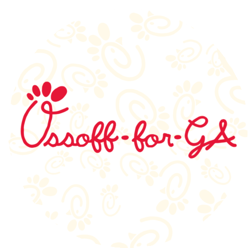 Ossoff For Ga Ossoff For Georgia Sticker - Ossoff For Ga Ossoff For Georgia Chick Fil A Stickers