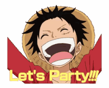 Lets Party Luffy GIF - Lets Party Luffy GIFs